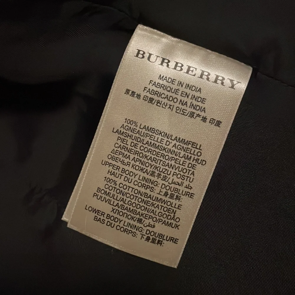 Burberry Black Leather Coat - Picture 9 of 14